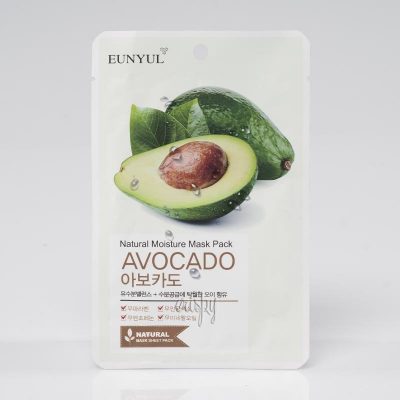 Маска тканевая с экстрактом авокадо Natural Moisture Mask Pack Avocado EUNYUL