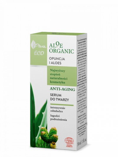 Антивозрастная сыворотка для лица алое Powerfully Regenerating Face Serum Aloe Organic AVA LABORATORIUM