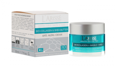 Крем против морщин с коллагеном и маслом карите 55+ Cream Bio Collagen + Shea Butter L'Arisse 5D Anti-Wrinkle AVA LABORATORIUM