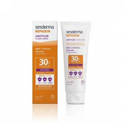 Флюид нежный солнцезащитный для тела СЗФ 30 LIGHT FLUID Body sunscreen SPF 30 SESDERMA
