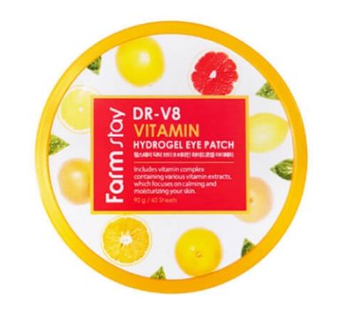 Витаминные гидрогелевые патчи для области вокруг глаз DR-V8 Vitamin Hydrogel Eye Patch FARMSTAY