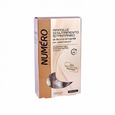 NUMЕRO Karite Nourishing Vials Питательное средство с маслом карите для сухих волос в ампулах BRELIL PROFESSIONAL