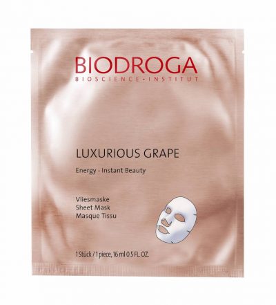 Энергетическая флисовая маска «Роскошный виноград» Vliesmaske Luxurious Grape Beauty Essence Sheet Mask BIODROGA