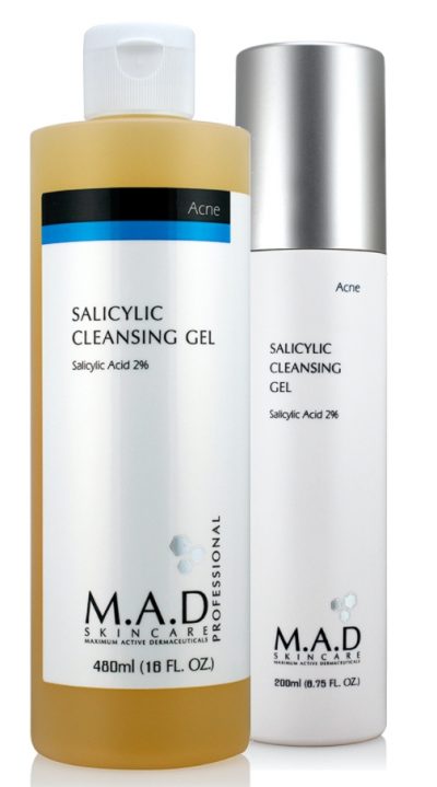 Очищающий гель с 2% салициловой кислотой Salicylic Cleansing Gel M.A.D SKINCARE