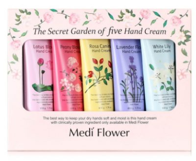 Подарочный набор кремов для рук Цветочный сад The secret garden of five hand cream set MEDIFLOWER
