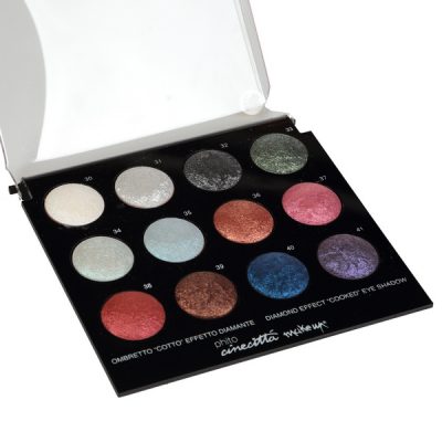Палитра 12 тени запеченные с бриллиантовым эффектом Palette 12 cooked eye shadow diamond effect CINECITTA