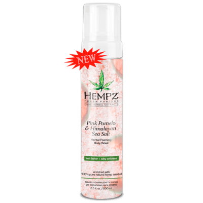 Гель-мусс для душа Помело и Гималайская соль Pink Pomelo & Himalayan Sea Salt Herbal Foaming Body Wash HEMPZ