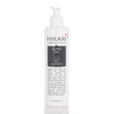 Очищающий гель сияние кожи Alpha Gel HIKARI