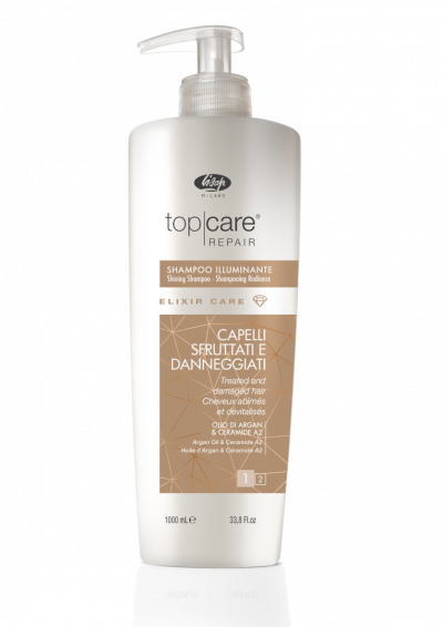 Шампунь-эликсир для восстановления и придания сияющего блеска Top Care Repair Elixir Care Shampoo LISAP MILANO