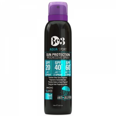 Солнцезащитный спрей с прогрессирующим SPF 20/40/60 и с защитой от медуз Aqua sport sun protection progressive spray SPF 20/40/60 BE3