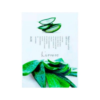 Тканевая маска для лица с экстрактом алоэ NATURE SOURCE CELL MASK ALOE L'ARVORE