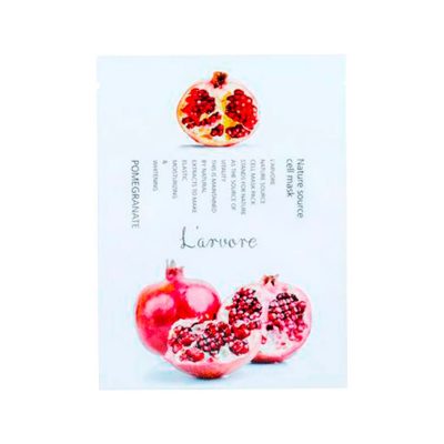 Тканевая маска для лица с экстрактом граната NATURE SOURCE CELL MASK POMEGRANATE L'ARVORE