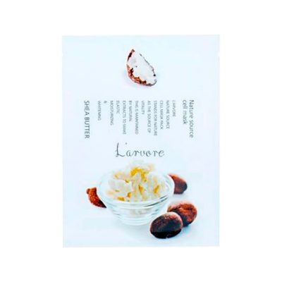 Тканевая маска для лица с экстрактом масла Ши NATURE SOURCE CELL MASK SHEA BUTTER L'ARVORE