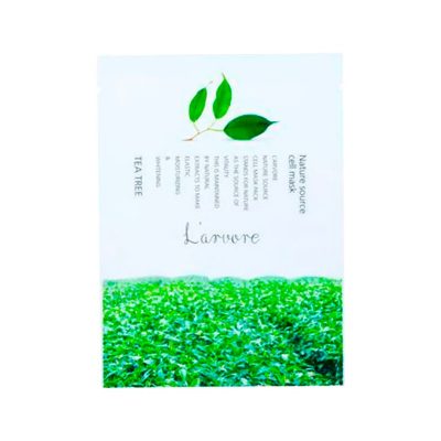 Тканевая маска для лица с экстрактом зеленого чая NATURE SOURCE CELL MASK TEA TREE L'ARVORE