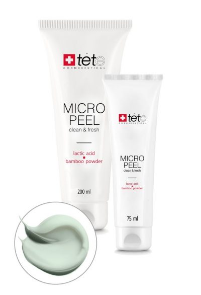 Мягкий эксфолиант с молочной/гликолевой кислотами и бамбуковой пудрой Micro Peel TETE