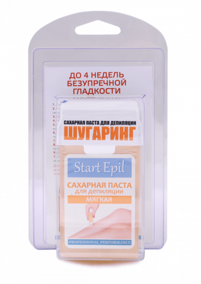 Start Epil Набор для шугаринга (сахарная паста в картридже Мягкая 100 г. + полоски для депиляции)